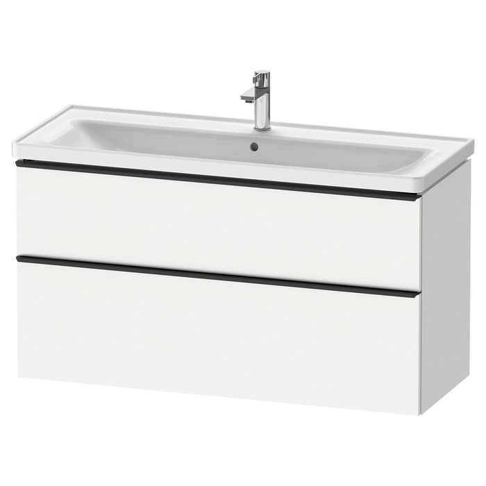 Duravit D-Neo Wall Mounted 2-Drawer Vanity Unit With Ceramic Basin - Matt White