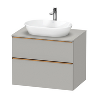 Duravit D-Neo Wall Mounted 2-Drawer Vanity Unit With Worktop - Concrete Grey