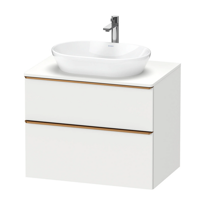 Duravit D-Neo Wall Mounted 2-Drawer Vanity Unit With Worktop - Matt White
