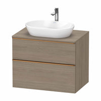 Duravit D-Neo Wall Mounted 2-Drawer Vanity Unit With Worktop - Oak Terra