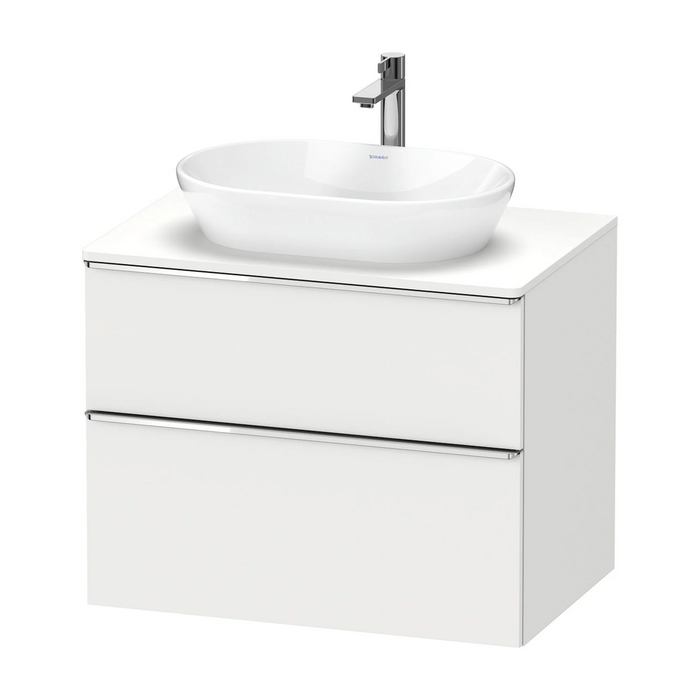 Duravit D-Neo Wall Mounted 2-Drawer Vanity Unit With Worktop - Matt White