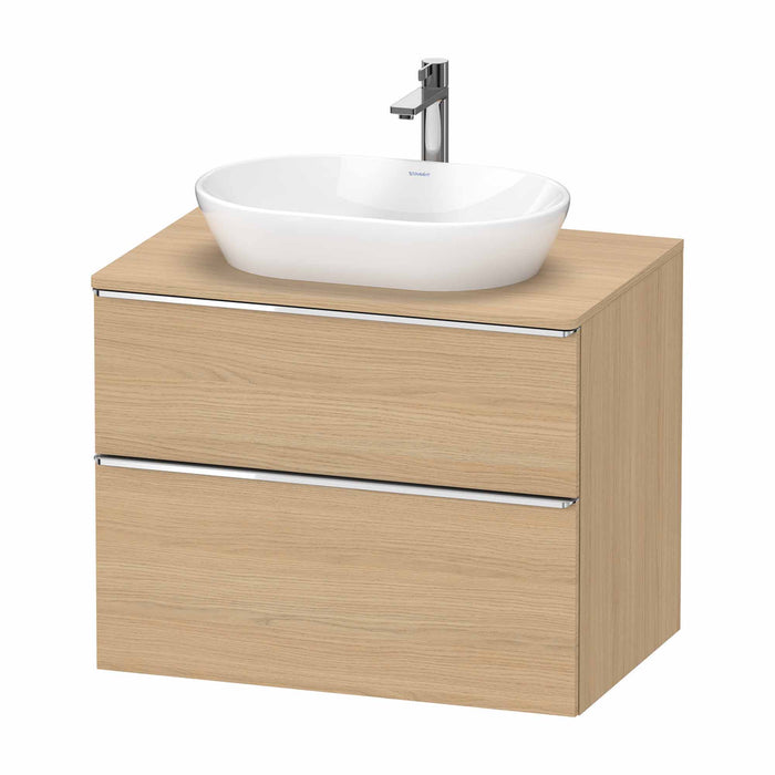 Duravit D-Neo Wall Mounted 2-Drawer Vanity Unit With Worktop - Natural Oak