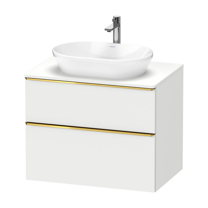 Duravit D-Neo Wall Mounted 2-Drawer Vanity Unit With Worktop - Matt White