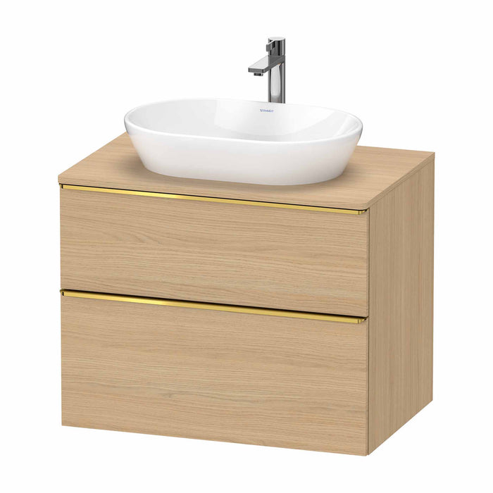 Duravit D-Neo Wall Mounted 2-Drawer Vanity Unit With Worktop - Natural Oak