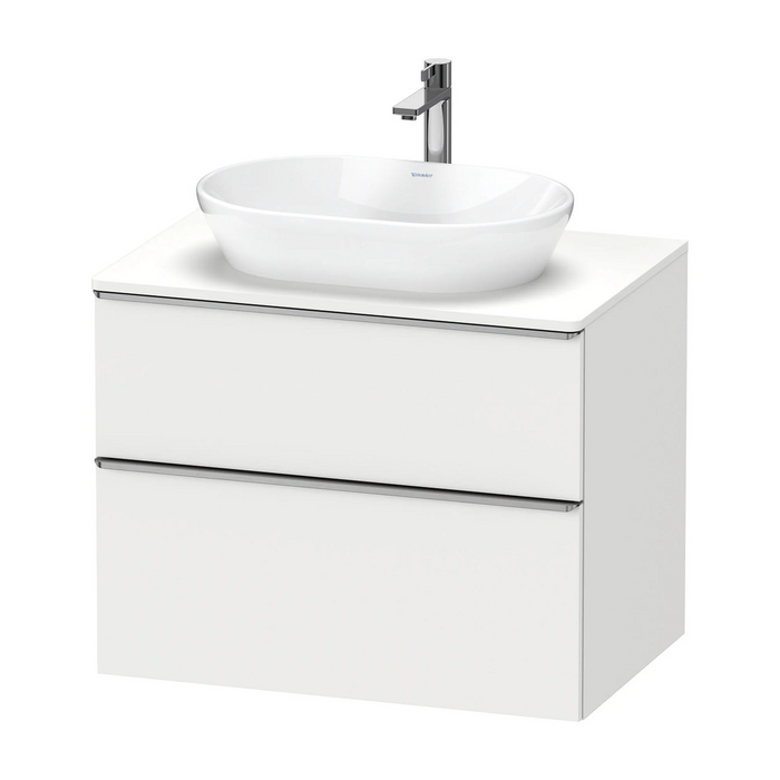 Duravit D-Neo Wall Mounted 2-Drawer Vanity Unit With Worktop - Matt White