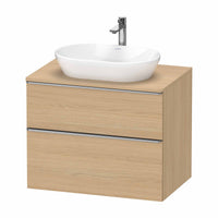 Duravit D-Neo Wall Mounted 2-Drawer Vanity Unit With Worktop - Natural Oak
