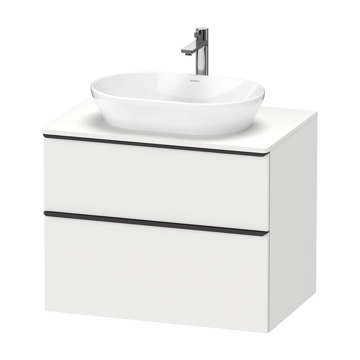 Duravit D-Neo Wall Mounted 2-Drawer Vanity Unit With Worktop - Matt White