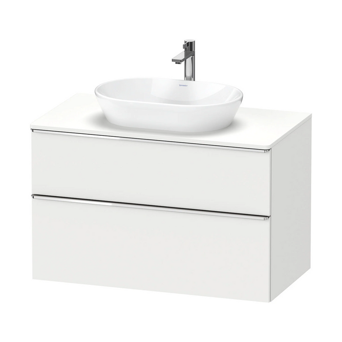 Duravit D-Neo Wall Mounted 2-Drawer Vanity Unit With Worktop - Matt White