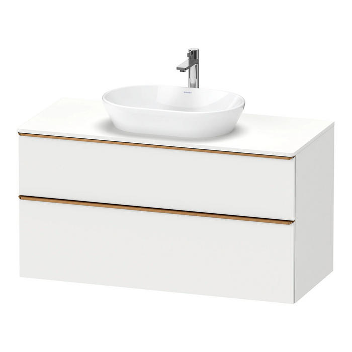 Duravit D-Neo Wall Mounted 2-Drawer Vanity Unit With Worktop - Matt White