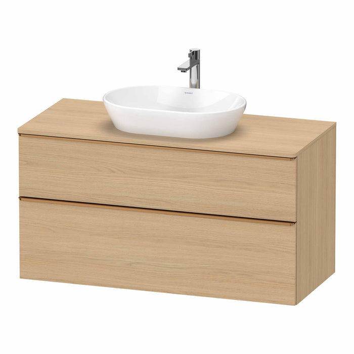 Duravit D-Neo Wall Mounted 2-Drawer Vanity Unit With Worktop - Natural Oak