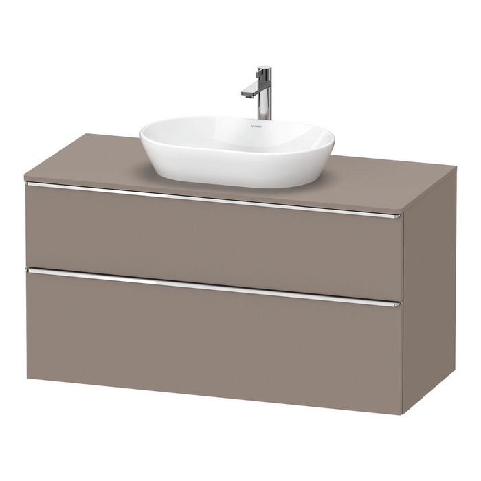 Duravit D-Neo Wall Mounted 2-Drawer Vanity Unit With Worktop - Basalt