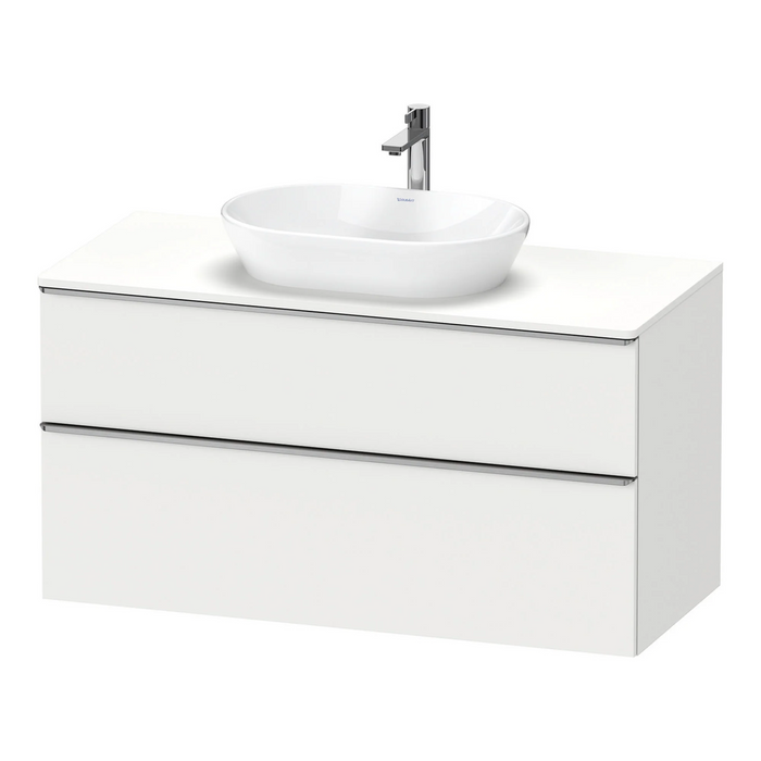 Duravit D-Neo Wall Mounted 2-Drawer Vanity Unit With Worktop - Matt White
