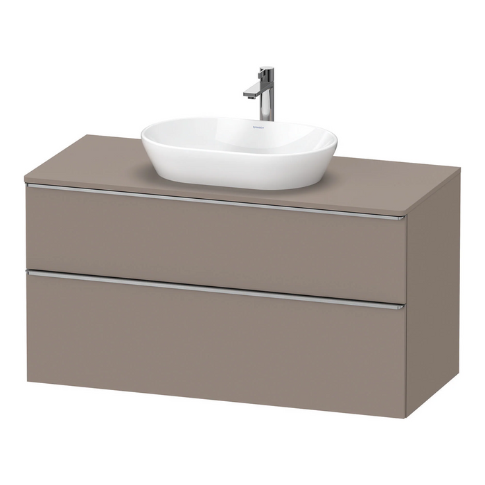 Duravit D-Neo Wall Mounted 2-Drawer Vanity Unit With Worktop - Basalt