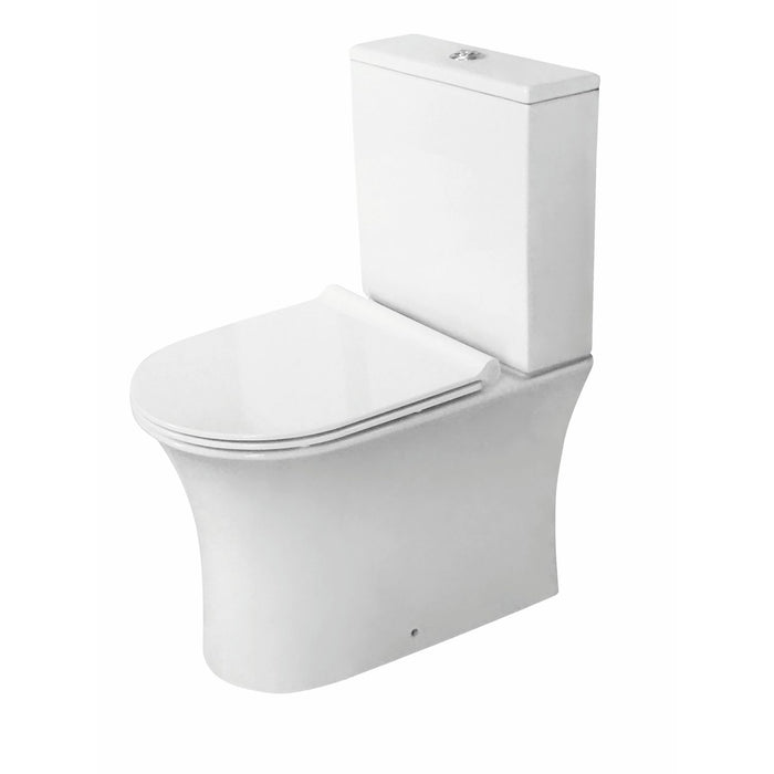 Scudo Deia Rimless Closed Back Close Coupled Toilet with Soft Close Seat