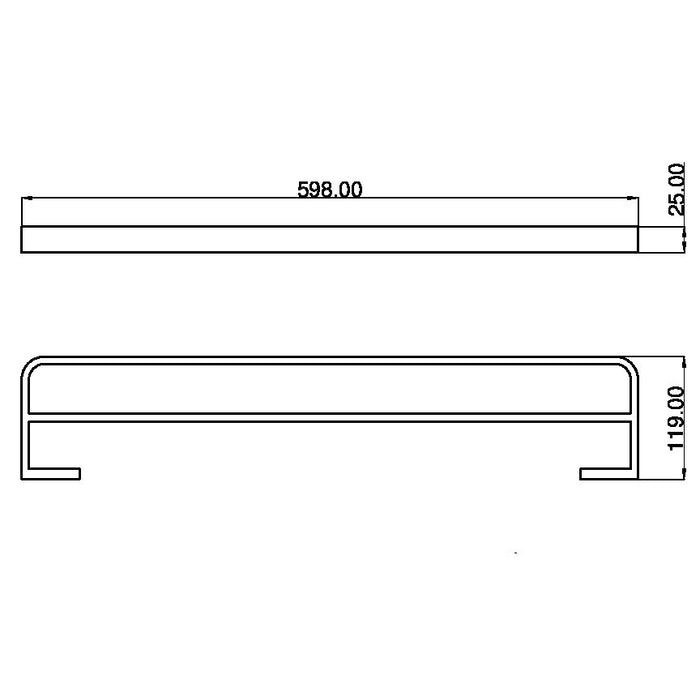 Scudo Delta Double Towel Rail - Chrome