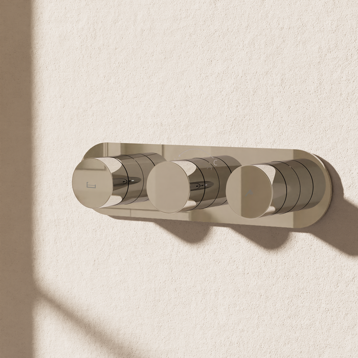 Crosswater Dial Central 2 Outlet Thermostatic Bath Concealed Shower Valve - Chrome