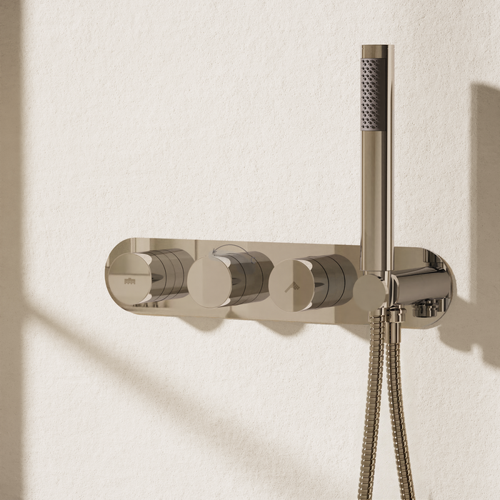 Crosswater Dial Central 2 Outlet Thermostatic Concealed Shower Valve With Single Mode Handset - Chrome