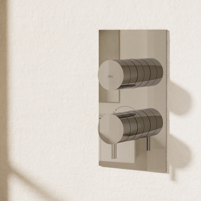 Crosswater Dial Kai Lever 1 Outlet Portrait Thermostatic Concealed Shower Valve - Chrome