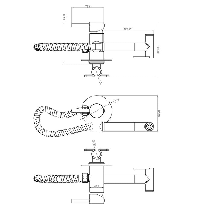 Scudo Integrated Douche Valve Kit