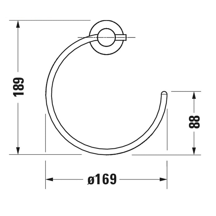Duravit D-Code Towel Ring