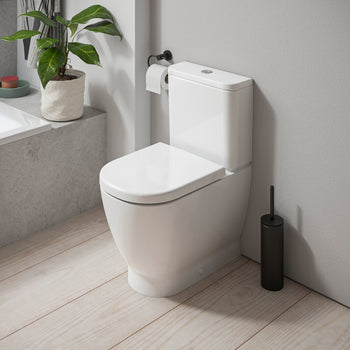 Duravit D-Code Rimless Close Coupled Toilet with Cistern and Soft Close Seat