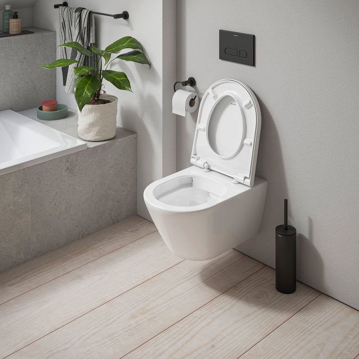 Duravit D-Code Rimless Wall Hung Toilet with Soft Close Seat
