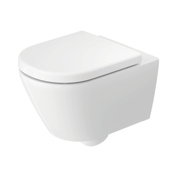 Duravit D-Code Rimless Wall Hung Toilet with Soft Close Seat
