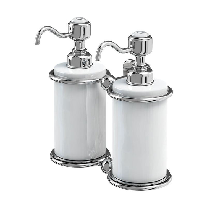 Burlington Traditional Double Soap Dispenser Chrome