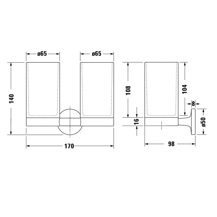 Duravit Starck T Double Tumbler Holder