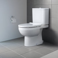 Duravit No.1 Open Back Rimless Close Coupled Toilet with Soft Close Seat and Cistern