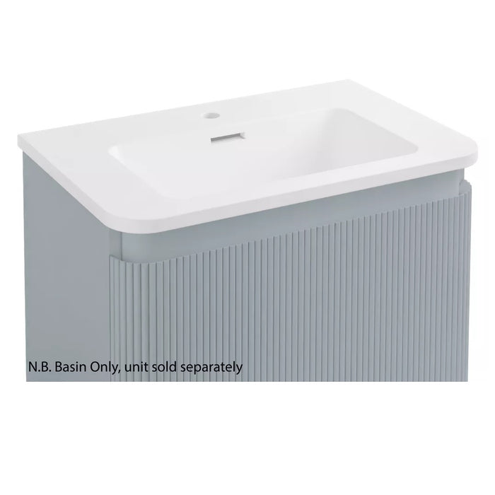 Eastbrook Belice 1 Drawer Fluted Wall Hung Vanity Unit With Basin - 600mm Wide