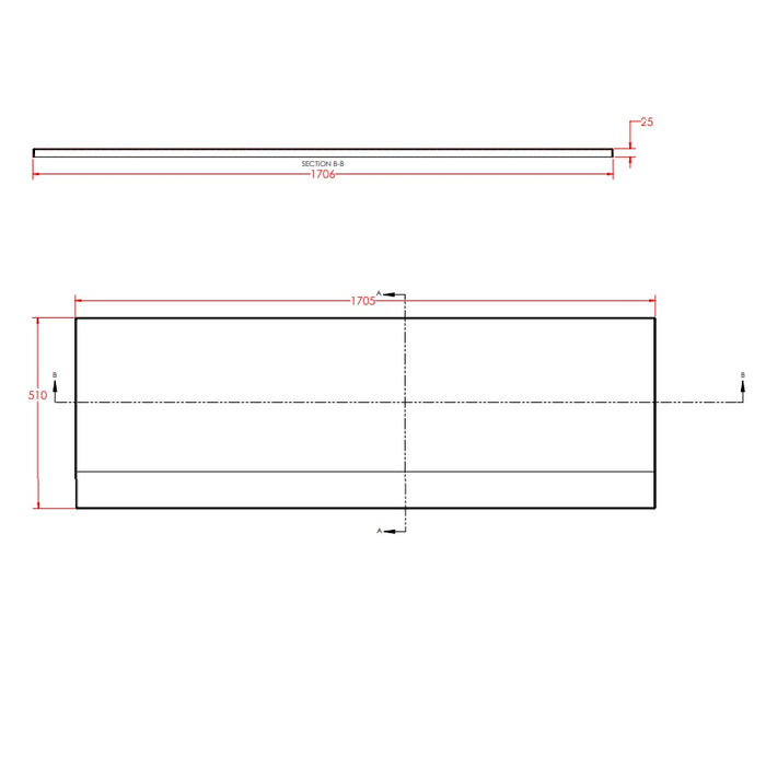 Eastbrook Henbury Front Bath Panel - 1700mm Long - White