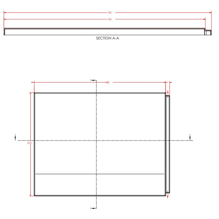 Eastbrook Henbury Bath End Panel - 700mm Wide - White