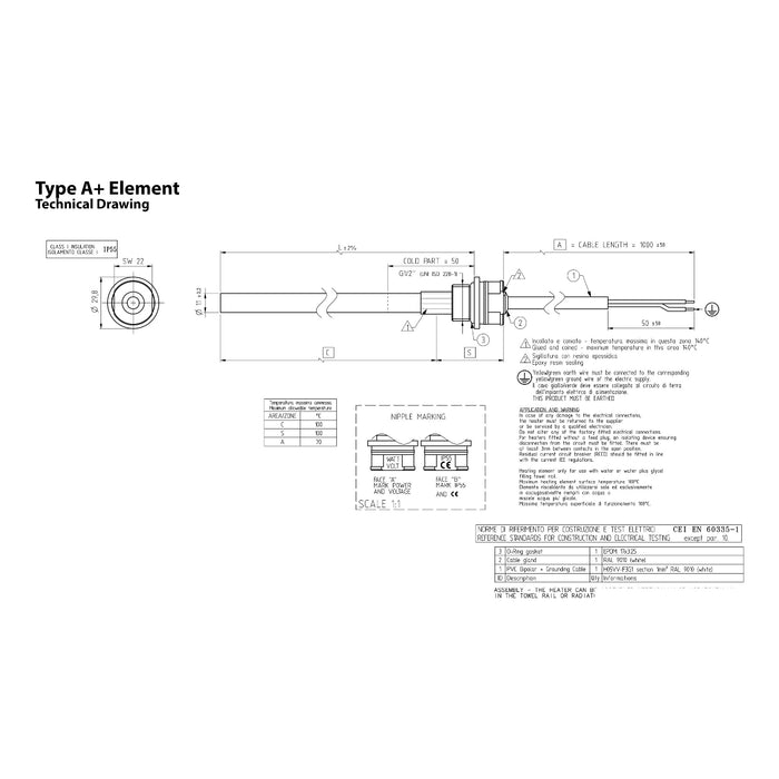 Eastbrook Type A+ Heating Element