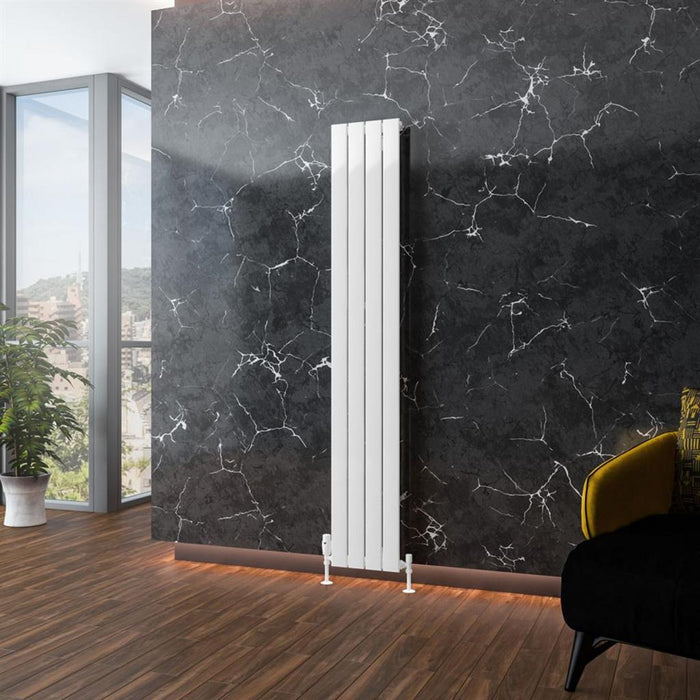 Eastbrook Addington Type 10 Vertical Aluminium Designer Radiator - Gloss White