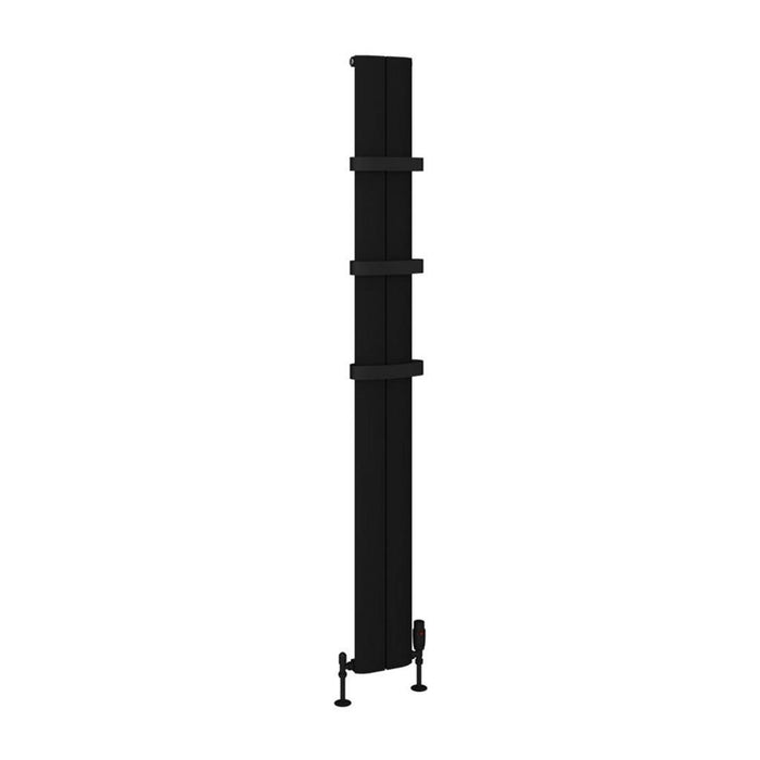 Eastbrook Preston Aluminium Vertical Designer Radiator - Matt Black