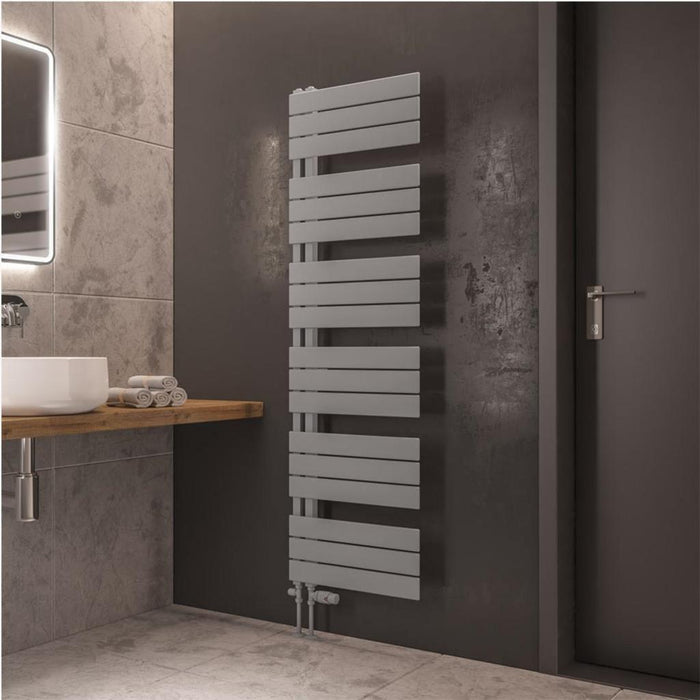 Eastbrook Helmsley Vertical Designer Heated Towel Rail - Matt Grey