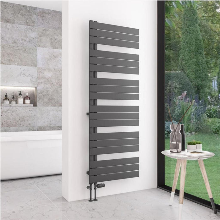 Eastbrook Helmsley Vertical Designer Heated Towel Rail - Matt Anthracite
