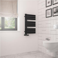 Eastbrook Helmsley Vertical Designer Heated Towel Rail - Matt Black