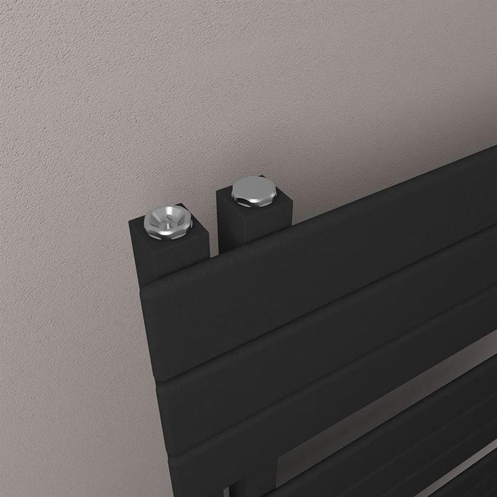 Eastbrook Helmsley Vertical Designer Heated Towel Rail - Matt Black