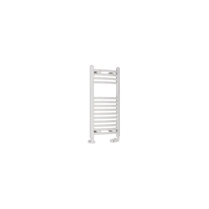 Eastbrook Wingrave Vertical Curved Heated Towel Rail - Gloss White
