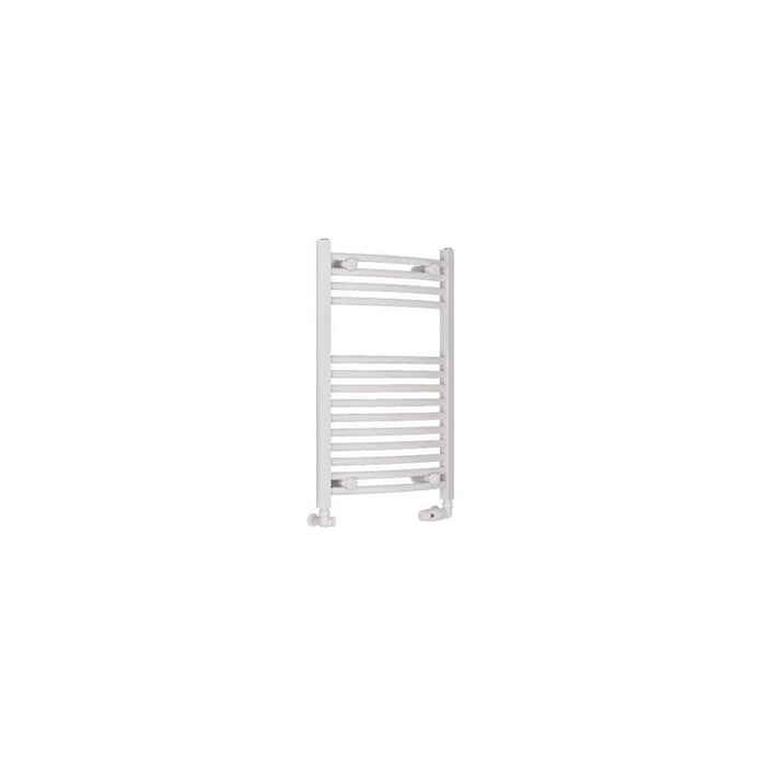 Eastbrook Wingrave Vertical Curved Heated Towel Rail - Gloss White