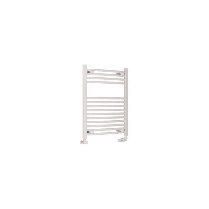 Eastbrook Wingrave Vertical Curved Heated Towel Rail - Gloss White