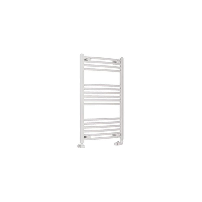 Eastbrook Wingrave Vertical Curved Heated Towel Rail - Gloss White