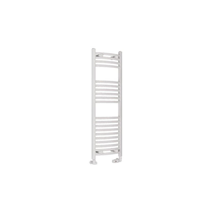 Eastbrook Wingrave Vertical Curved Heated Towel Rail - Gloss White