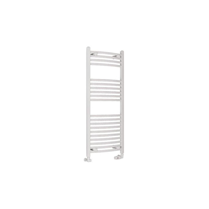 Eastbrook Wingrave Vertical Curved Heated Towel Rail - Gloss White