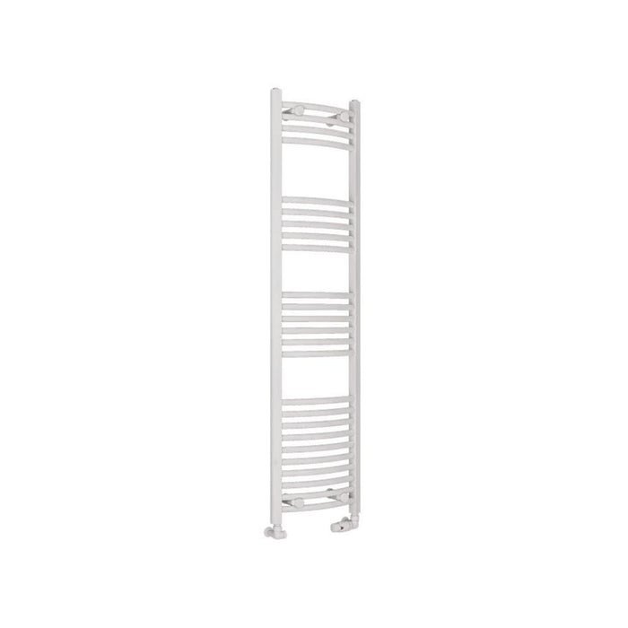 Eastbrook Wingrave Vertical Curved Heated Towel Rail - Gloss White