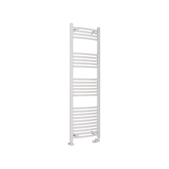 Eastbrook Wingrave Vertical Curved Heated Towel Rail - Gloss White