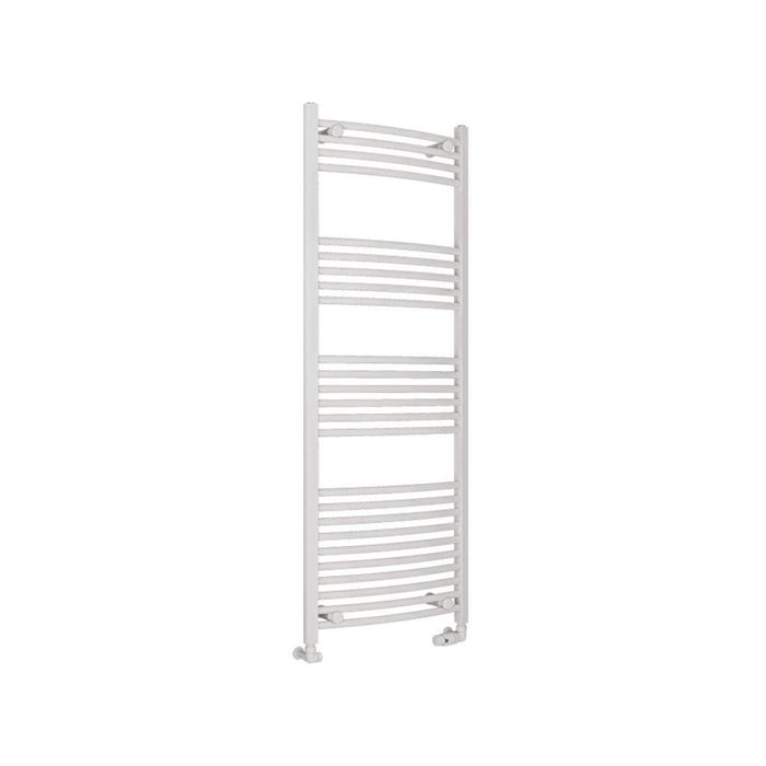 Eastbrook Wingrave Vertical Curved Heated Towel Rail - Gloss White