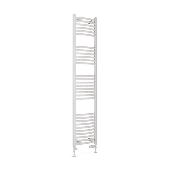 Eastbrook Wingrave Vertical Curved Heated Towel Rail - Gloss White